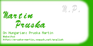 martin pruska business card